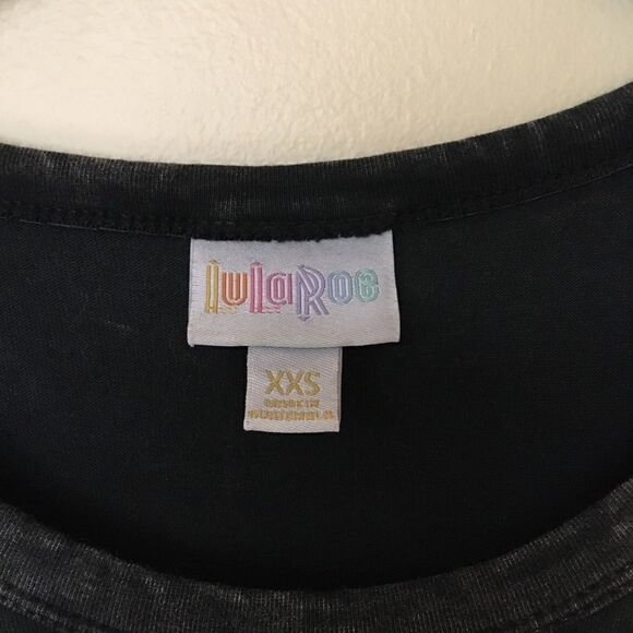 LuLaRoe Maria maxi dress in black acid wash XXS - Picture 3 of 6